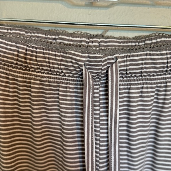 Tahari Sleepwear women's lounge pants elastic waist w/tie stripe size Large - Picture 3 of 7